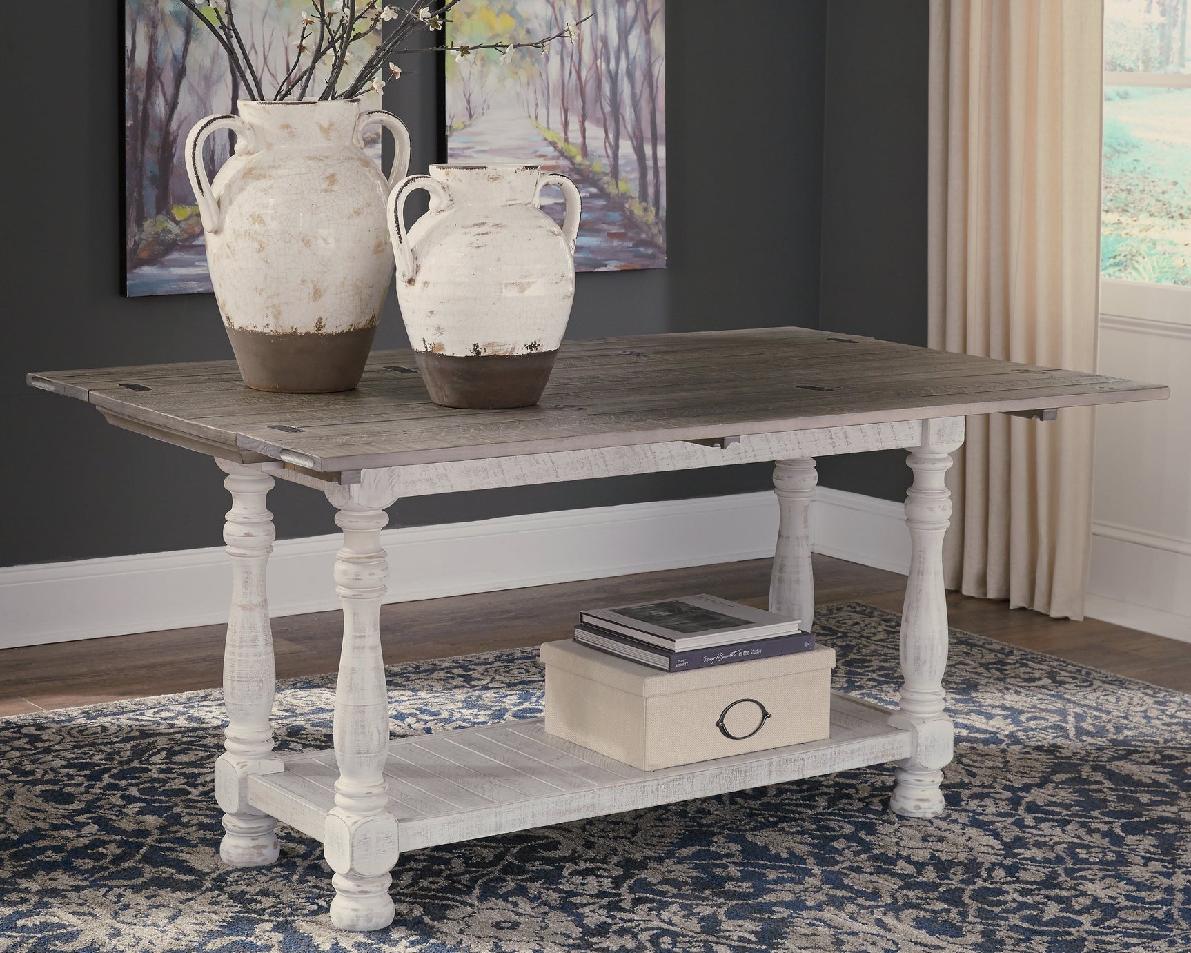 Havalance Gray/White Sofa/Console Table (Online Special Price) - Ornate Home