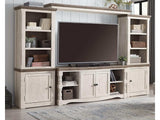 Havalance Weathered Gray & Vintage White Entertainment Center / 4pc (Online Special Price) - Ornate Home