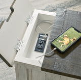 Havalance White/Gray Chairside End Table - Ornate Home