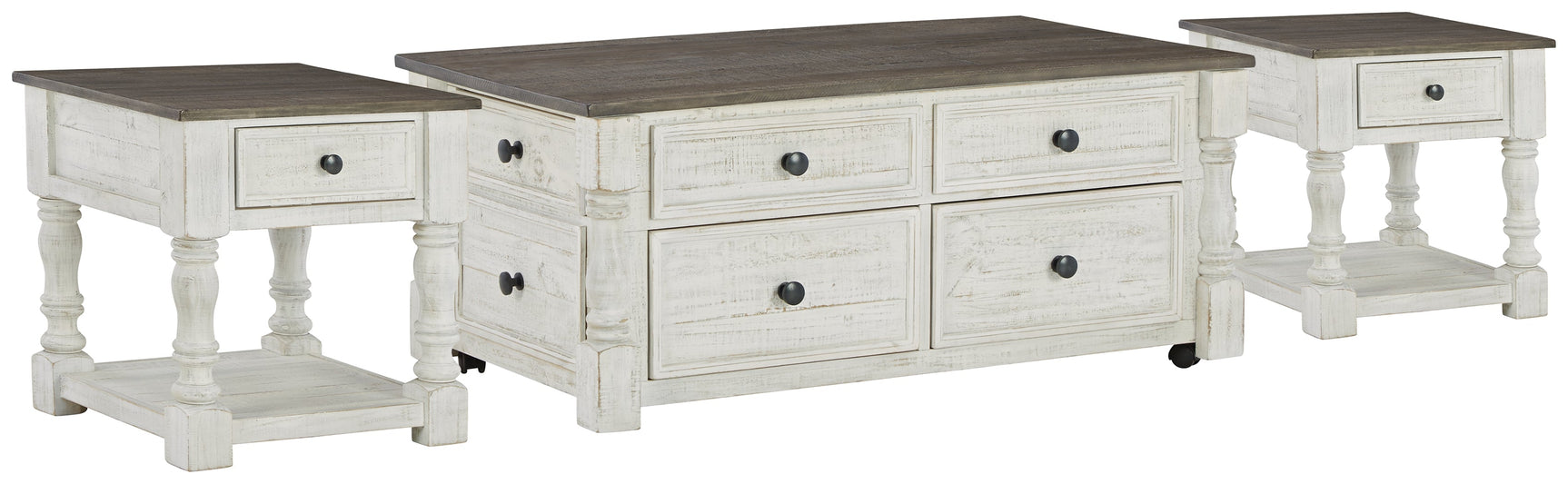 Havalance White/Gray Lift Top Coffee Table and 2 End Tables (Online Special Price) - Ornate Home