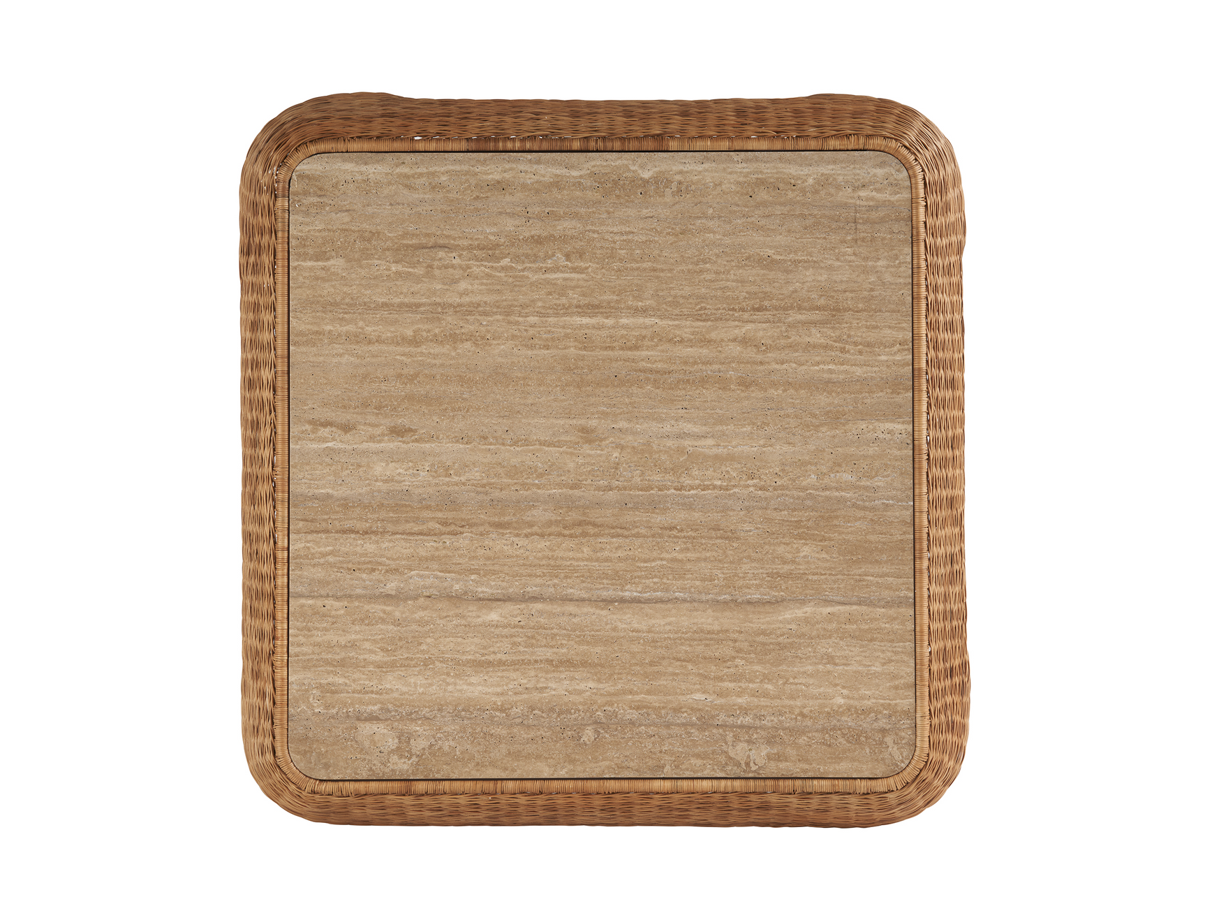 Havasu Fishbone Weave Rattan Cocktail Table - Ornate Home