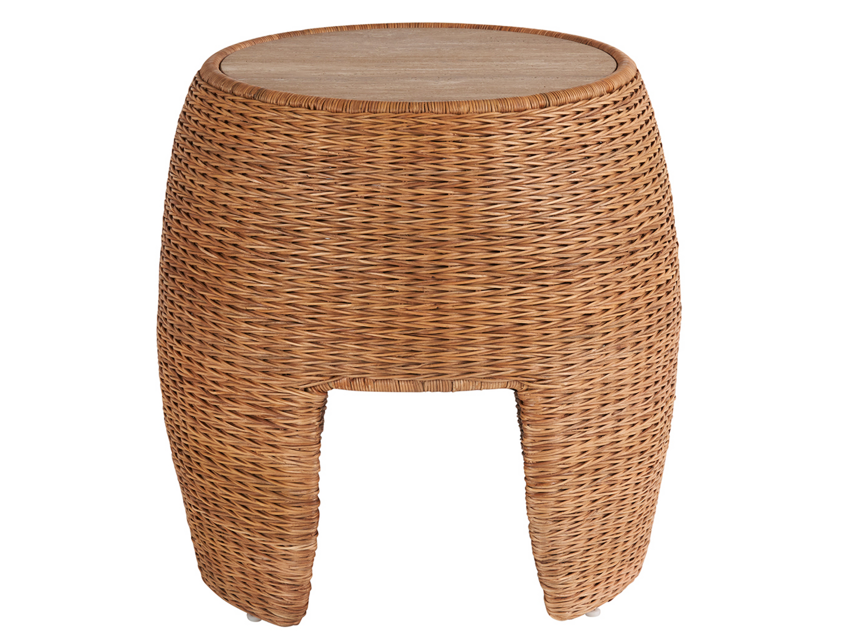 Havasu Fishbone Weave Rattan End Table - Ornate Home