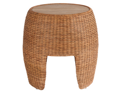 Havasu Fishbone Weave Rattan End Table - Ornate Home