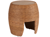 Havasu Fishbone Weave Rattan End Table - Ornate Home