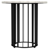 Haven Black 2-piece Round Marble Coffee and End Table Set - Ornate Home