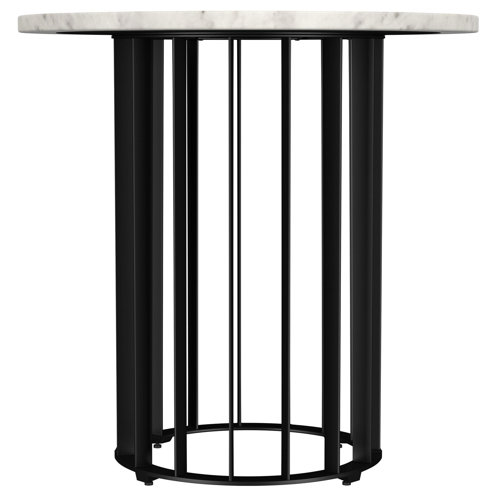 Haven Black 2-piece Round Marble Coffee and End Table Set - Ornate Home