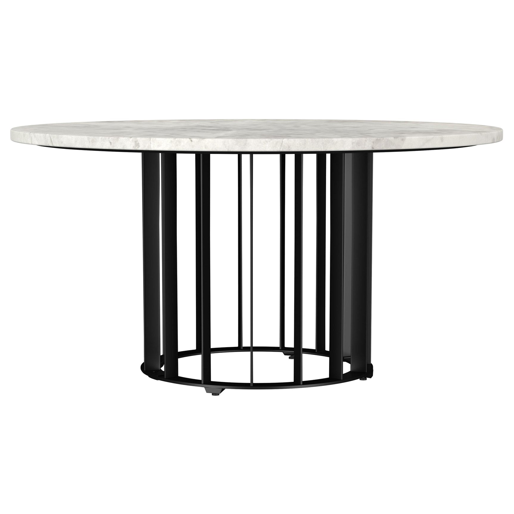 Haven Black 2-piece Round Marble Coffee and End Table Set - Ornate Home