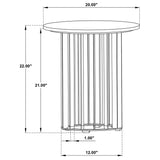 Haven Black 2-piece Round Marble Coffee and End Table Set - Ornate Home