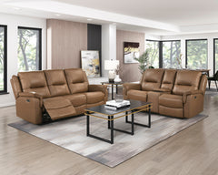 Haven Brown Power Double Reclining Sofa - Ornate Home