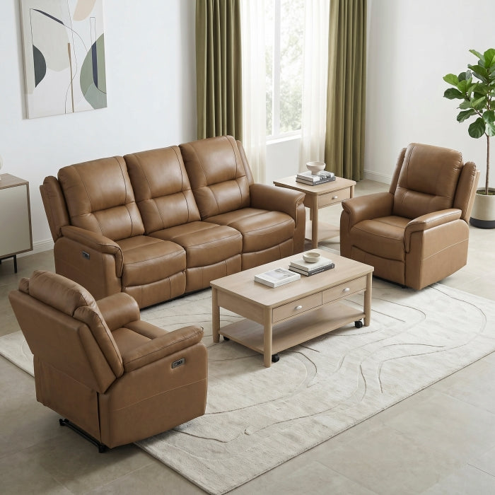 Haven Brown Power Reclining Chair - Ornate Home