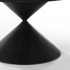 Haven Ebony Black 59" Round Dining Table - Ornate Home