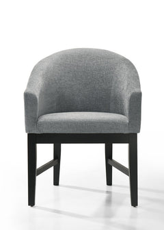 Haven Gray 26"W Fabric Barrel Dining Chair (Set of 2) - Ornate Home