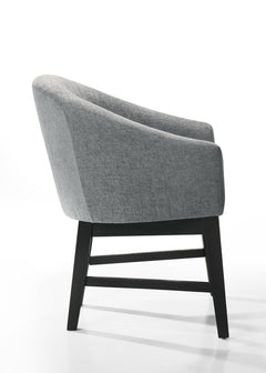 Haven Gray 26"W Fabric Barrel Dining Chair (Set of 2) - Ornate Home