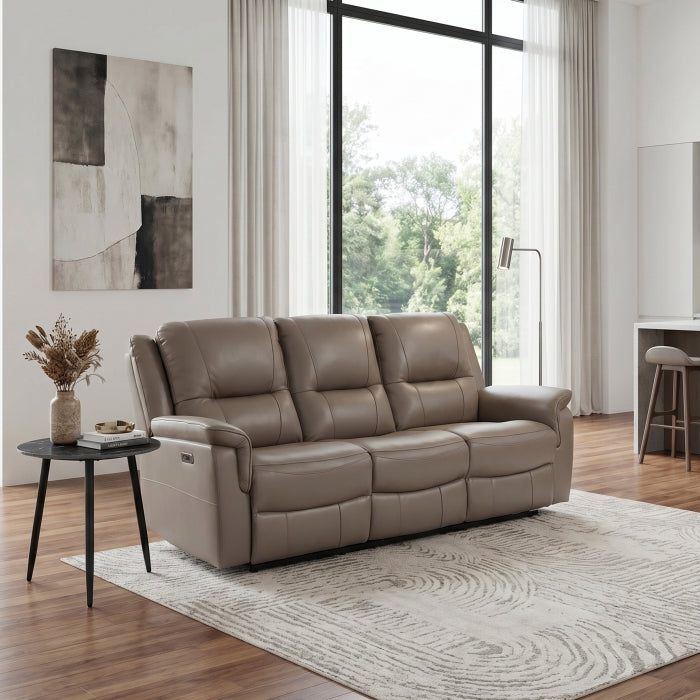 Haven Gray Power Double Reclining Sofa - Ornate Home