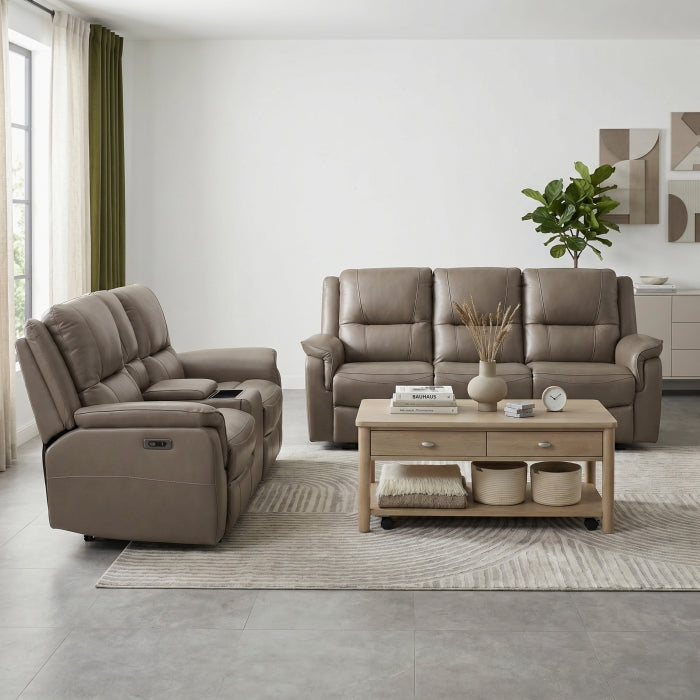 Haven Gray Power Double Reclining Sofa - Ornate Home