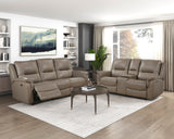 Haven Gray Power Double Reclining Sofa - Ornate Home
