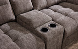 Haven Gunmetal 7-Piece Sleeper Sectional with Sliding Seats and Storage - Ornate Home