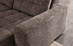 Haven Gunmetal 7-Piece Sleeper Sectional with Sliding Seats and Storage - Ornate Home