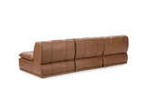 Haven Toffee Brown Leather 3 Piece Modular Sofa - Ornate Home