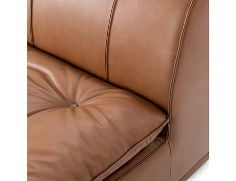 Haven Toffee Brown Leather Armless Chair - Ornate Home