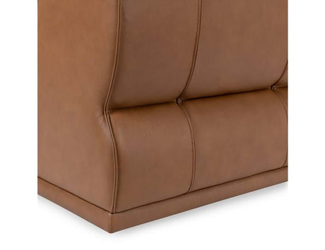 Haven Toffee Brown Leather Armless Chair - Ornate Home