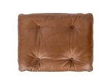 Haven Toffee Brown Leather Ottoman - Ornate Home