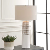 Haven White Glaze Table Lamp - Ornate Home