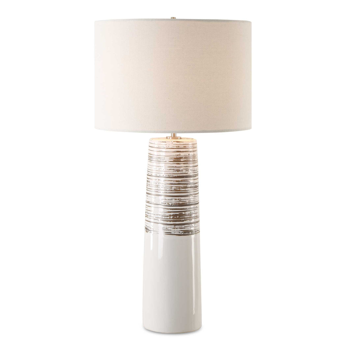 Haven White Glaze Table Lamp - Ornate Home