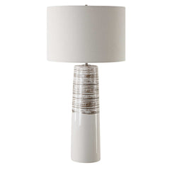 Haven White Glaze Table Lamp - Ornate Home