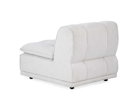 Haven White Upholstered Armless Chair - Ornate Home