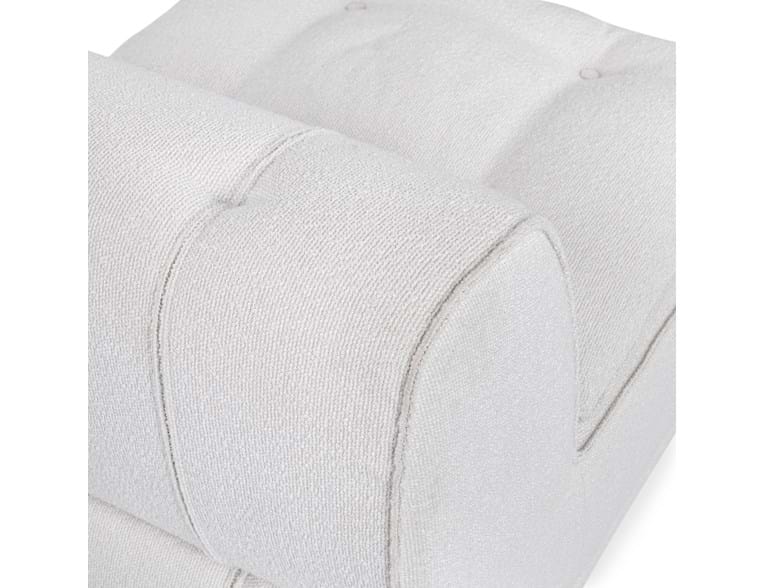 Haven White Upholstered Armless Chair - Ornate Home
