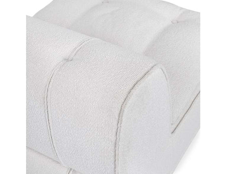 Haven White Upholstered Armless Chair - Ornate Home