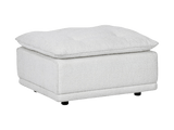 Haven White Upholstered Ottoman - Ornate Home