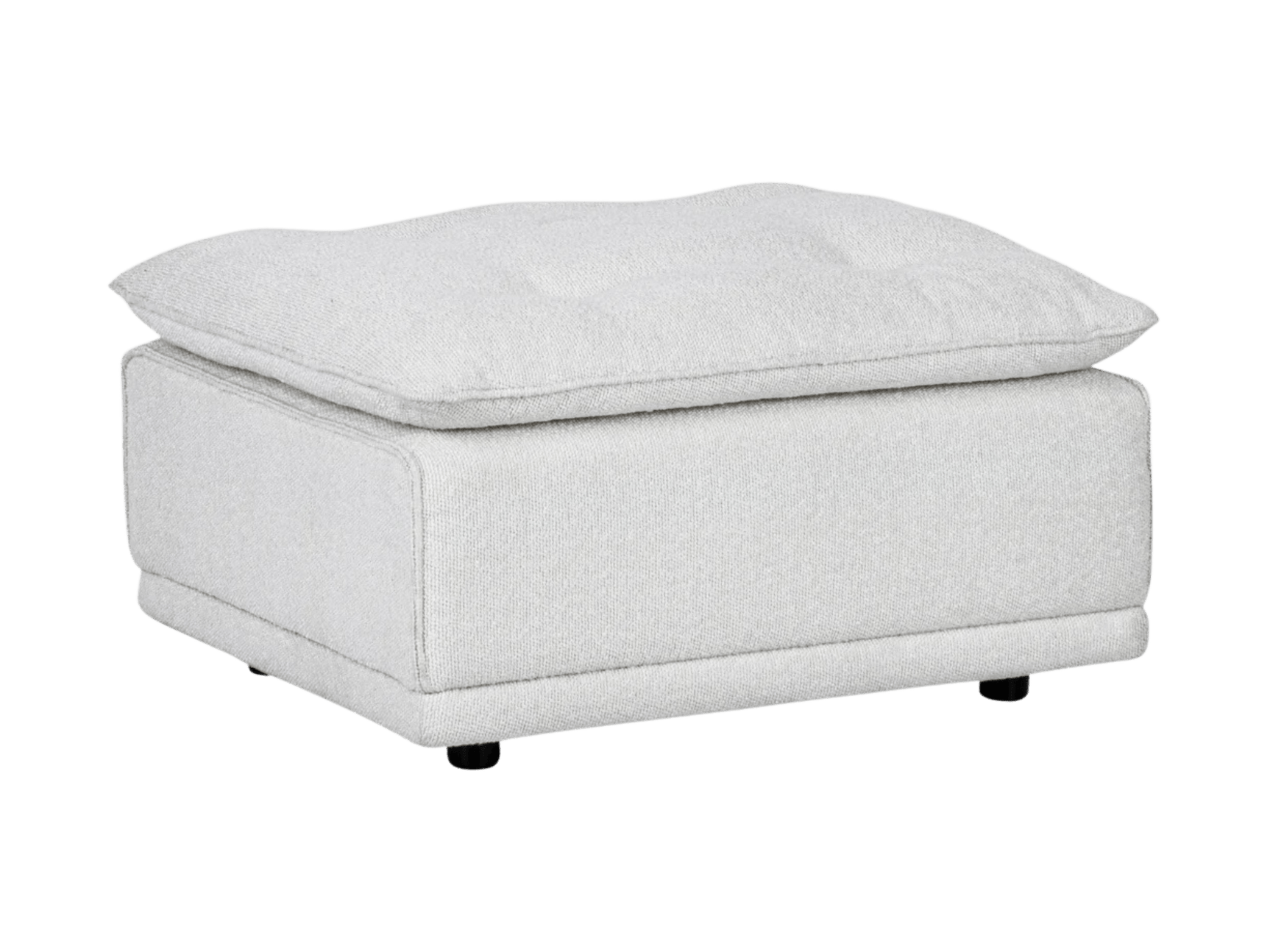 Haven White Upholstered Ottoman - Ornate Home