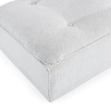 Haven White Upholstered Ottoman - Ornate Home