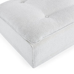 Haven White Upholstered Ottoman - Ornate Home