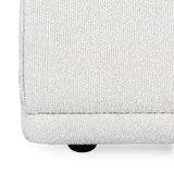 Haven White Upholstered Ottoman - Ornate Home