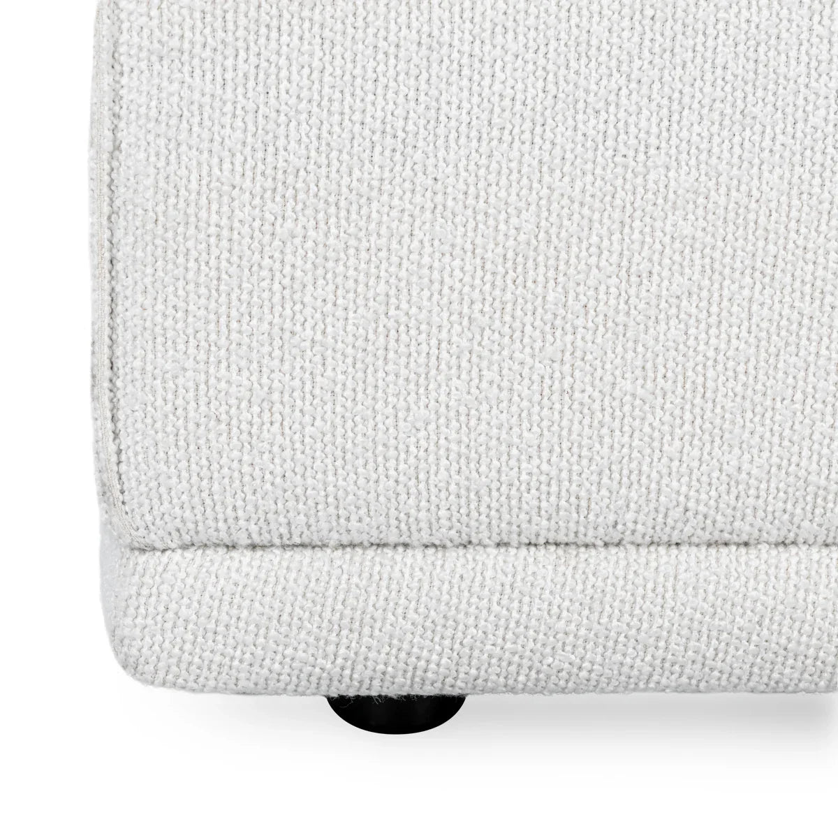 Haven White Upholstered Ottoman - Ornate Home