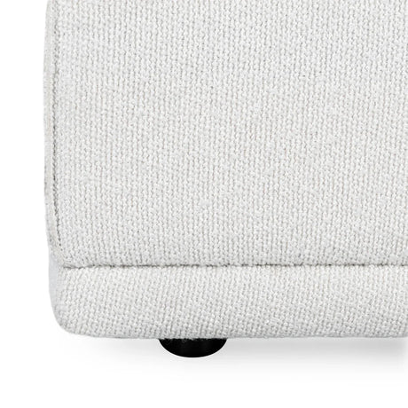 Haven White Upholstered Ottoman - Ornate Home