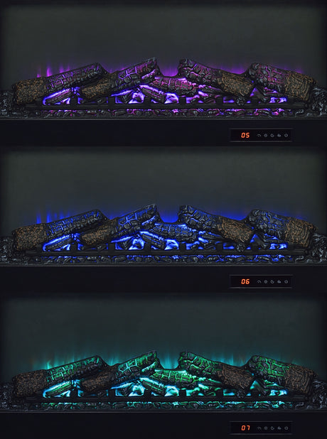 Havering Dark Pine 71-inch TV Stand Fireplace Media Console - Ornate Home