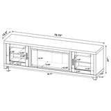 Havering Dark Pine 71-inch TV Stand Fireplace Media Console - Ornate Home