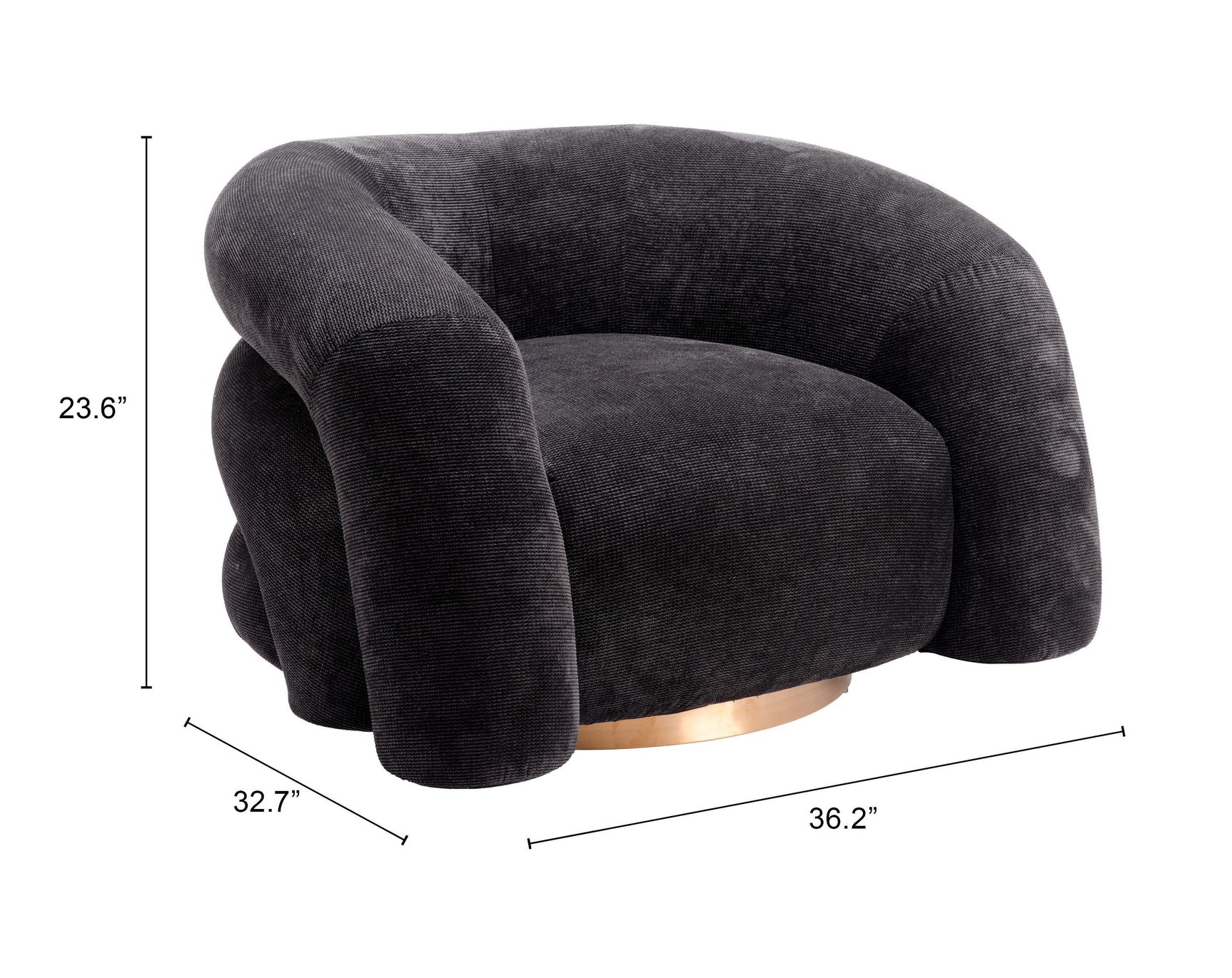 Havn Black Accent Chair - Ornate Home