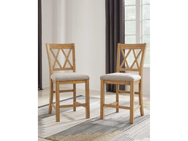 Havonplane Brown Counter Height Dining Chair (Set of 2) - Ornate Home