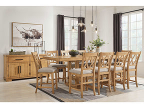 Havonplane Brown Counter Height Dining Room Set / 11pc (Online Special Price) - Ornate Home