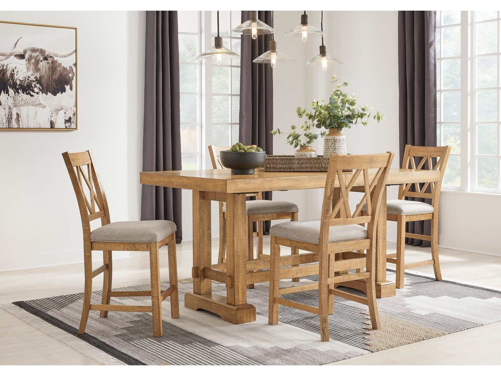 Havonplane Brown Counter Height Dining Room Set / 5pc (Online Special Price) - Ornate Home