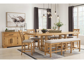 Havonplane Brown Counter Height Dining Room Set / 8pc (Online Special Price) - Ornate Home