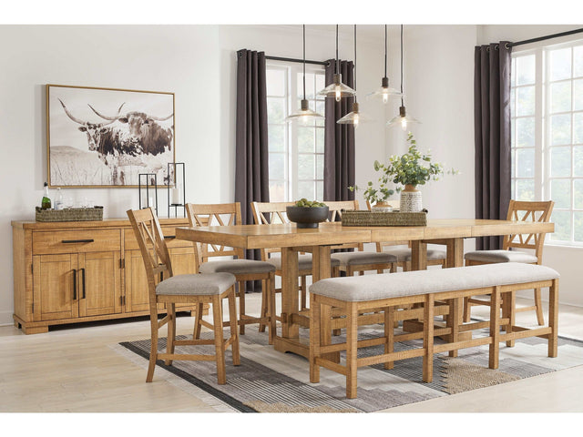 Havonplane Brown Counter Height Dining Room Set / 8pc (Online Special Price) - Ornate Home