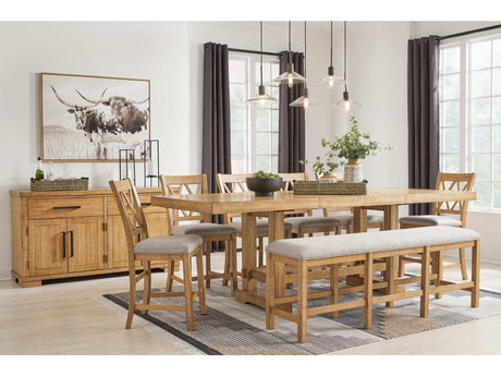 Havonplane Brown Counter Height Dining Room Set / 8pc - Ornate Home