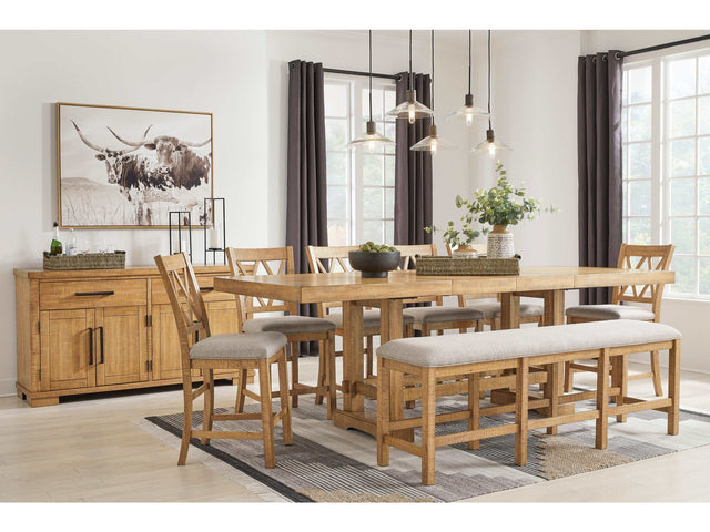 Havonplane Brown Counter Height Dining Room Set / 8pc - Ornate Home