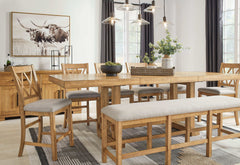 Havonplane Brown Counter Height Dining Room Set / 8pc - Ornate Home